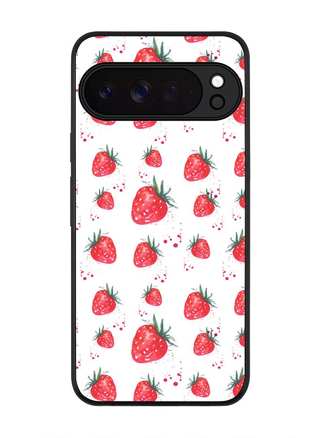Stylizedd For Google Pixel 10 Pro XL Case,Slim fit Camera Protection, Shockproof Thin Phone cover  - Dripping Strawberries - Image 1